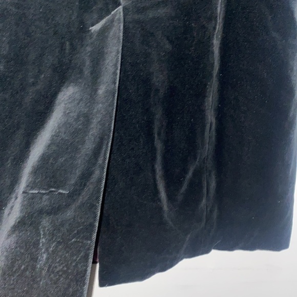 Vintage Guess Black Velvet Snap Closure Lapel Lined Coat Blazer Style Jacket L - Picture 9 of 13